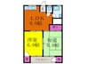 南紀ﾊｲﾂ 2LDKの間取り