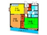ホ－プパレス新塚本 2DKの間取り