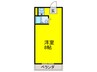 コ－トハウスヨ－ク 1Rの間取り