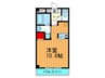 アクアム－ン 1Rの間取り
