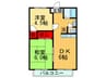 錦ハイツ 2DKの間取り