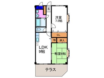 間取図 ﾌﾟﾚｽﾃ-ｼﾞ