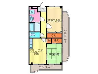 間取図 ﾌﾟﾚｽﾃ-ｼﾞ