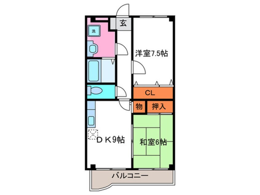 間取図 ﾌﾟﾚｽﾃ-ｼﾞ