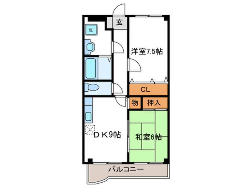 間取図 ﾌﾟﾚｽﾃ-ｼﾞ