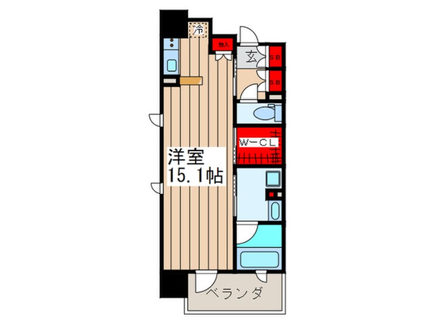 間取図 パークアクシス心斎橋