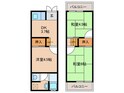 大東市北条1丁目テラスハウスの間取図