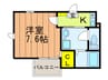 メゾン大黒 1Kの間取り