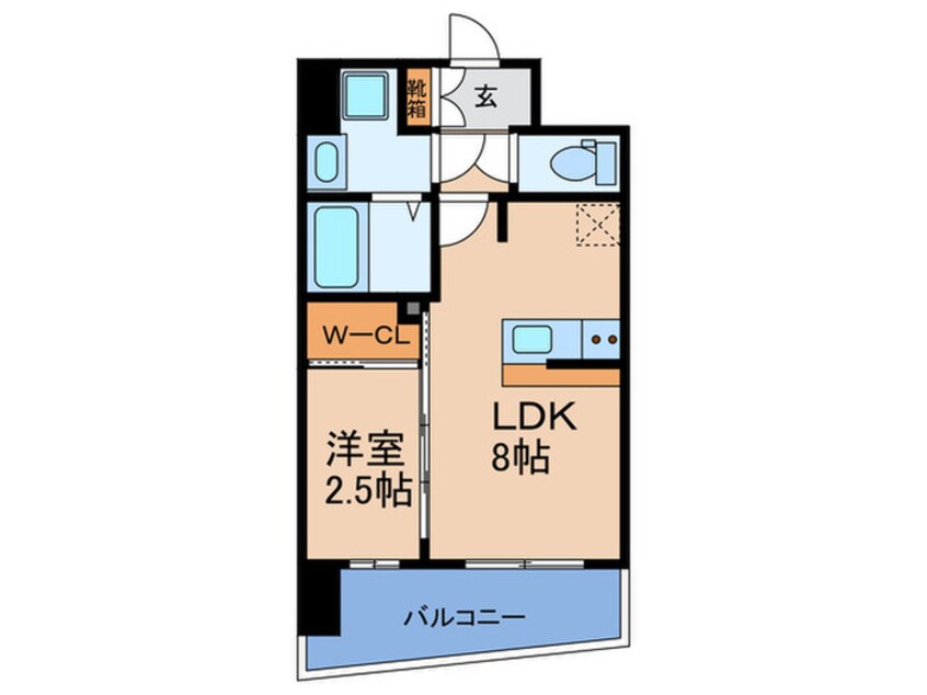 間取図 ｱﾄﾞﾊﾞﾝｽ難波ﾗｼｭﾚ(705)