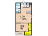 Ｗisteria terrace 1LDKの間取り