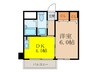 デュウエル東三国 1DKの間取り