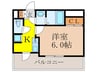 セレニテ新大阪カルム 1Kの間取り