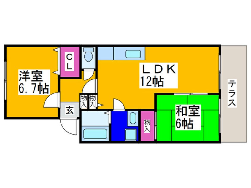 間取図 グレープヒルパセオ