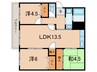 高倉台7-2団地30号棟(505) 3LDKの間取り
