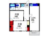 大櫛マンション 2LDKの間取り