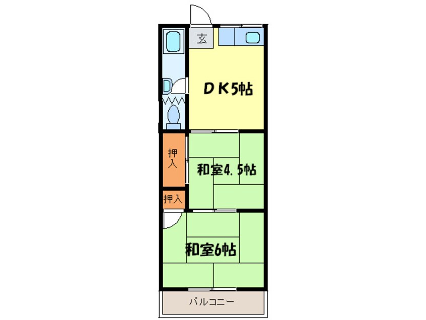 間取図 マンション朝霧１号館