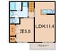 アクエルド野崎通 1LDKの間取り