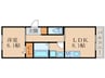 ウッドステージ桜　壱号館 1LDKの間取り