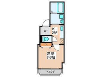 間取図 シャレ－天王寺