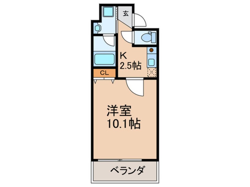 間取図 シャレ－天王寺