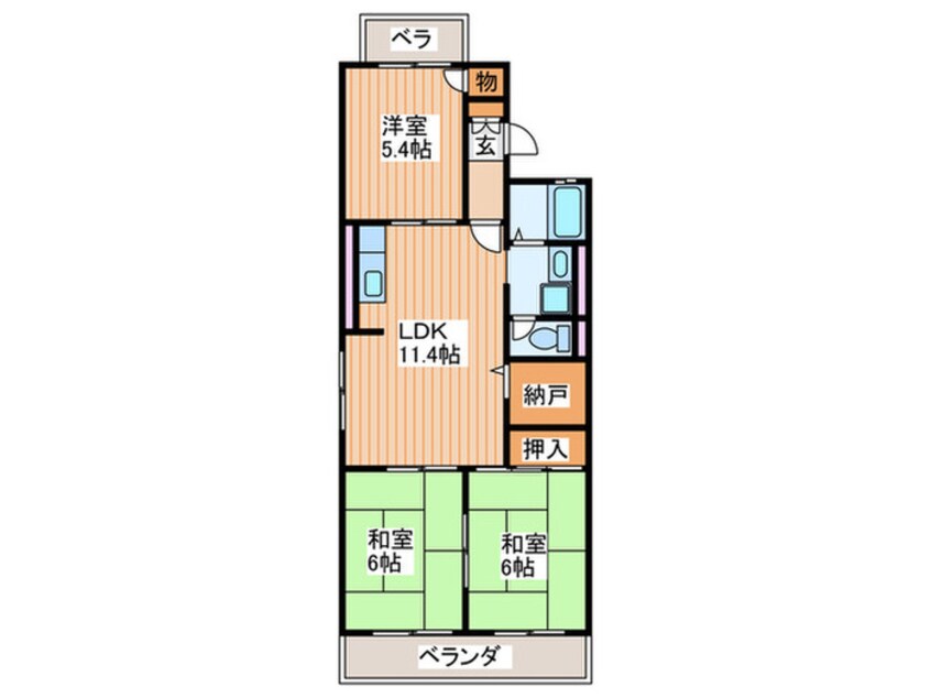 間取図 ファミ－ルフォレストＢ棟