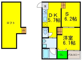 間取図 グランビア富木駅前