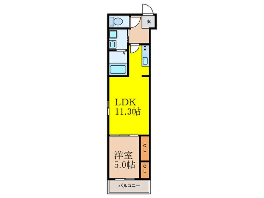 間取図 フジパレス茨木東宮町