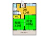 良野マンション 2DKの間取り