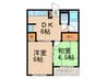 マツヤパークマンション 2DKの間取り