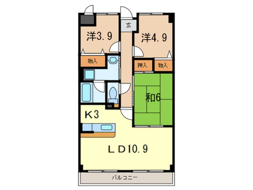 間取図 ベレッツァ芦屋Ⅰ