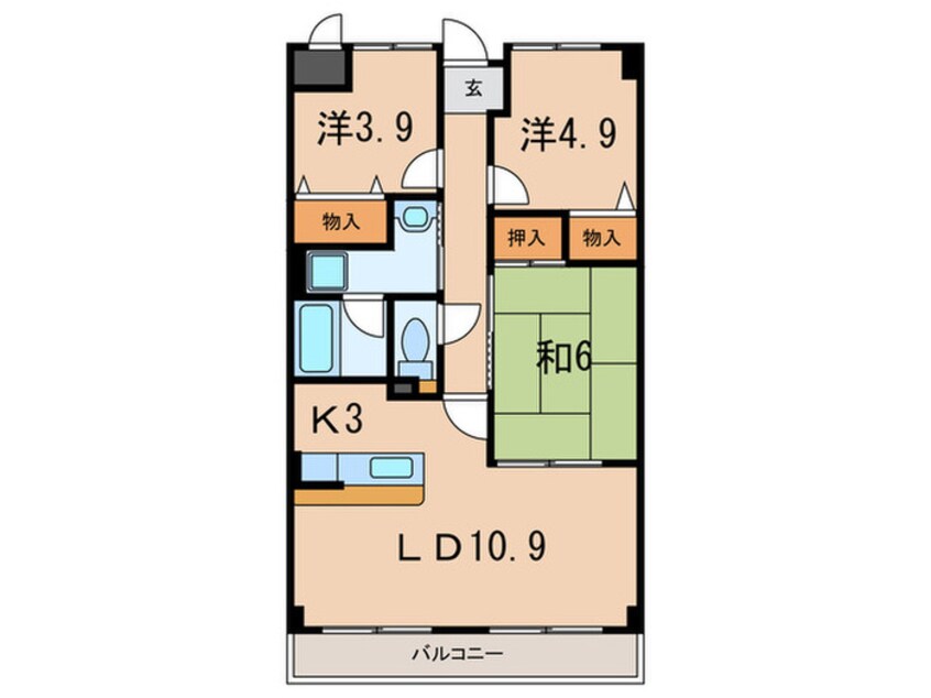 間取図 ベレッツァ芦屋Ⅰ