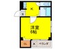 渡邉ハイツ 1Kの間取り