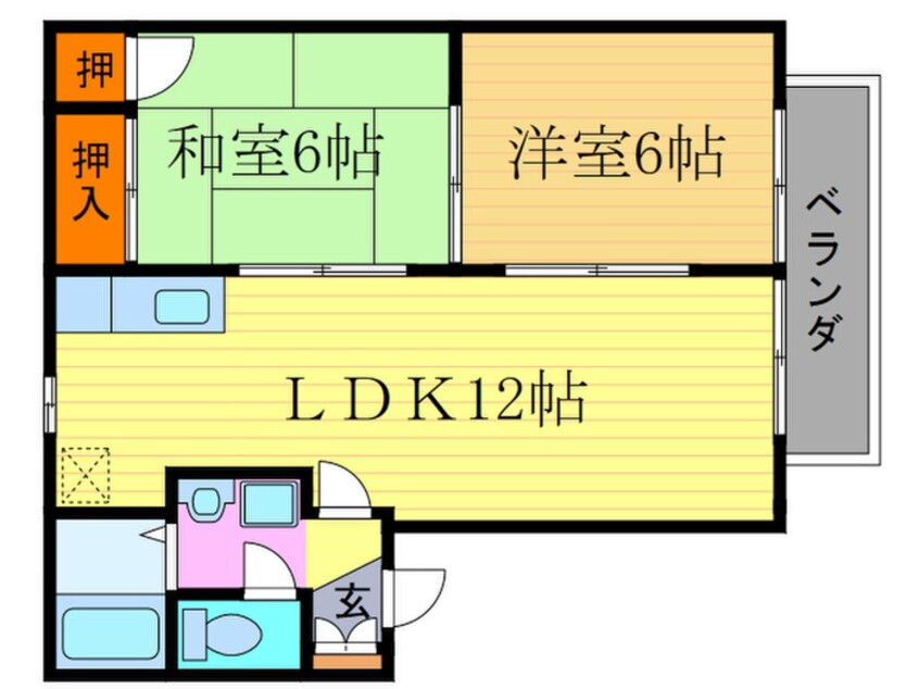 間取図 ハイツサカシタB棟