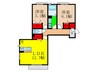 Fleuri Residence 円山 2LDKの間取り