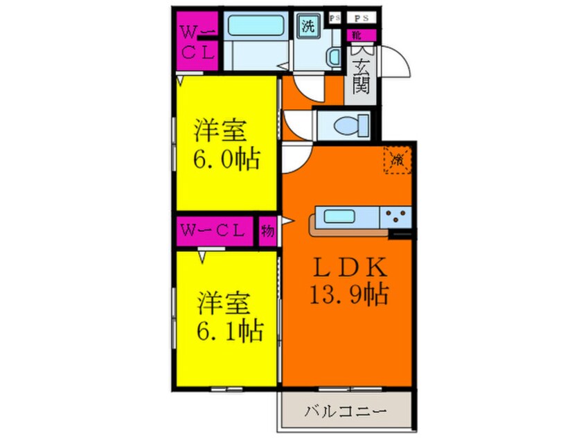 間取図 セジュール　ド　ソレイユ