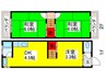 浜崎貸家 3DKの間取り
