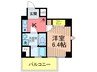 ｃｕｂｅ　ｃｏｕｒｔ 1Kの間取り