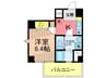 ｃｕｂｅ　ｃｏｕｒｔ 1Kの間取り