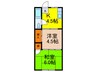 福寿マンション2号館 2Kの間取り