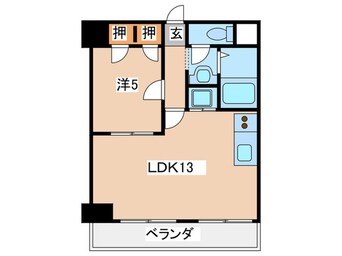 間取図 リゾ－ト天王寺