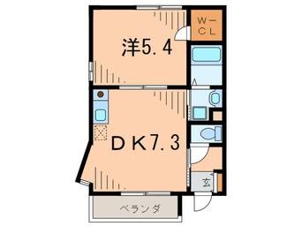 間取図 ハイロ－ム鳴尾