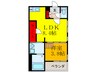 ハーモニーテラス花園東町Ⅱ 1LDKの間取り