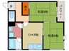 ハイツシモ 2DKの間取り