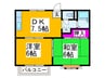 カリ－ノ 2DKの間取り