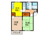 フラワ－ハイツ西川 2DKの間取り