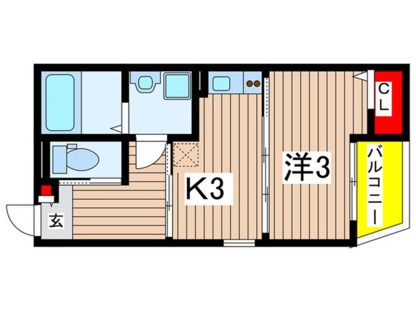 間取図 キャッスルコート立花ウエスト