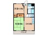 ホワイトハイツ 2DKの間取り