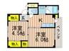 ビレッジハウス招提３号棟 2Kの間取り