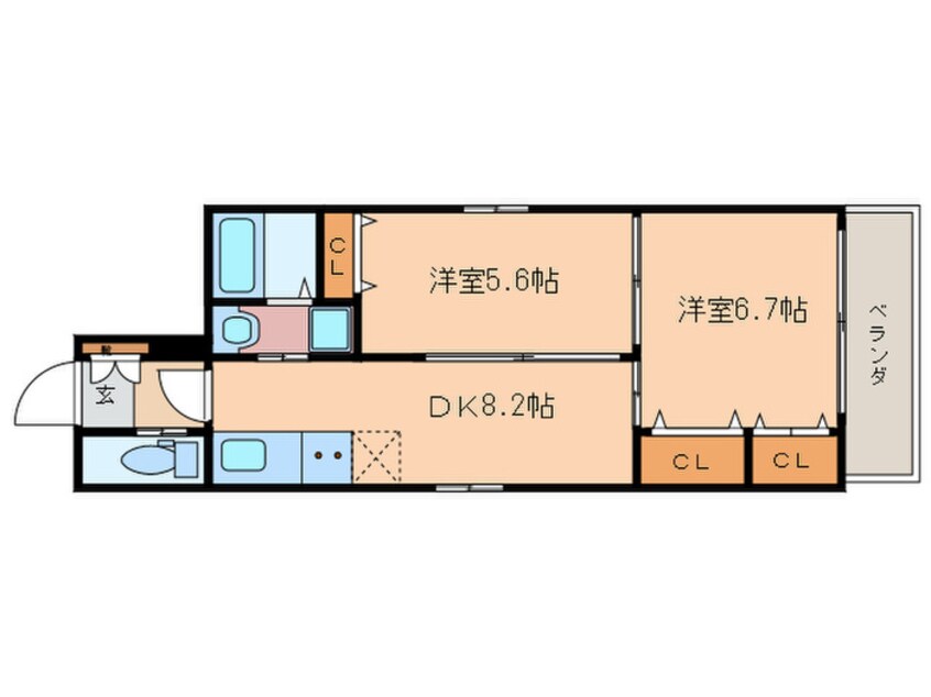 間取図 エスポワール麩屋町