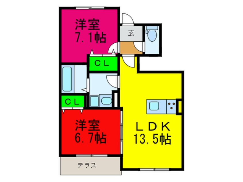 間取図 フレアコート